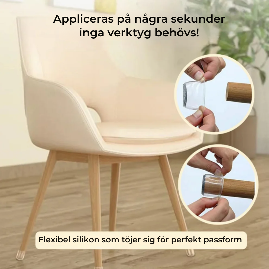 TystStol™ – Skyddar golvet och dämpar ljudet diskret!