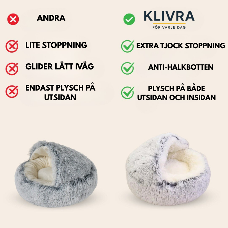 MysPäls™ – Lyxigt lugnande sovnäste för katter och små hundar