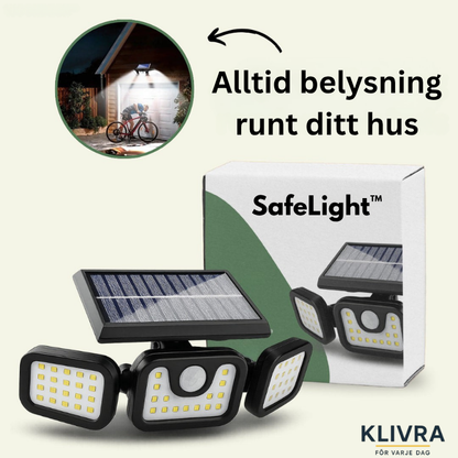 SafeLight™ – Effektivt ljus som drivs av solen och reagerar på rörelse