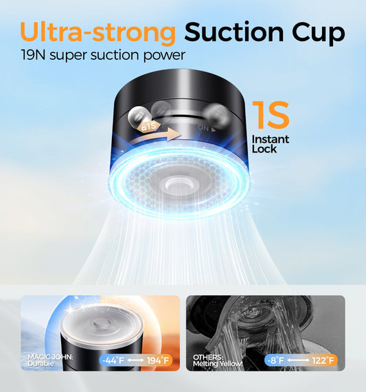 MagHold™ – Stabil mobilhållare med kraftig sugkopp och MagSafe-stöd