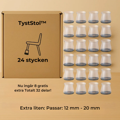 TystStol™ – Skyddar golvet och dämpar ljudet diskret!