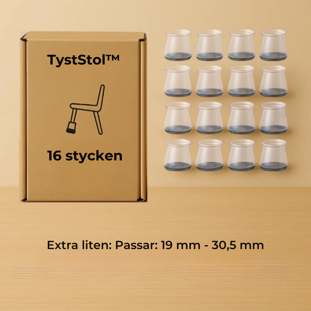 TystStol™ – Skyddar golvet och dämpar ljudet diskret!