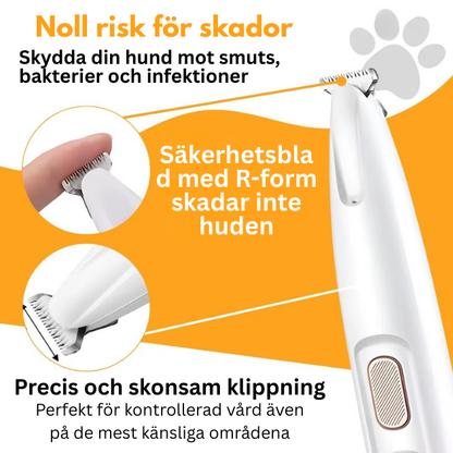 PälsPote™ – Skonsam trimmer för tassar och känsliga områden