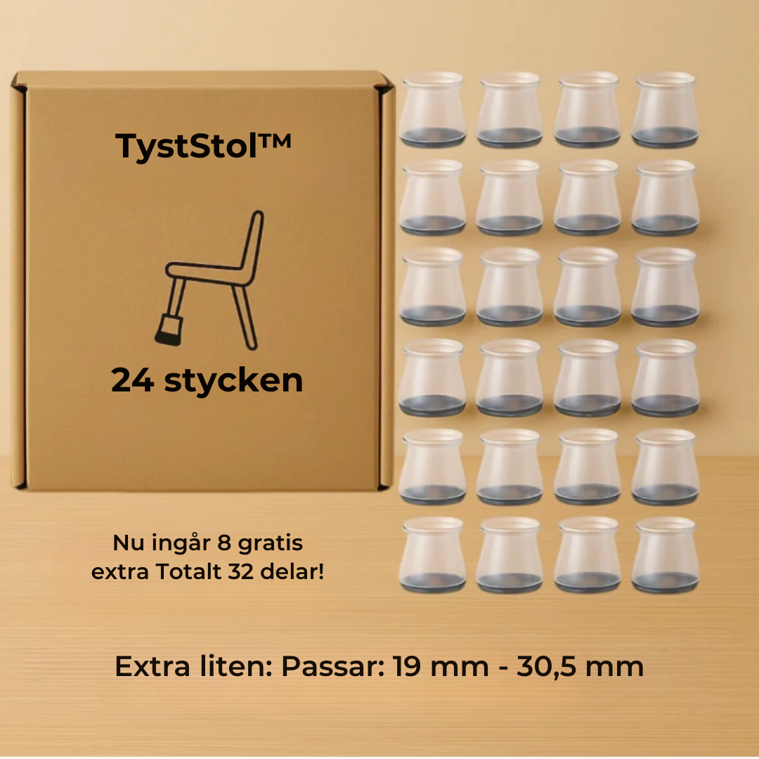 TystStol™ – Skyddar golvet och dämpar ljudet diskret!