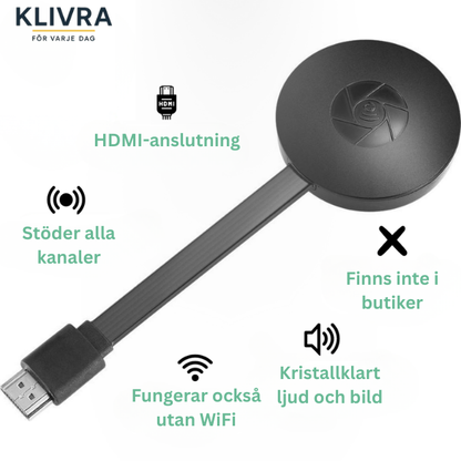 SkärmLänk™ – Koppla in, kasta och njut – utan Wi-Fi eller appar