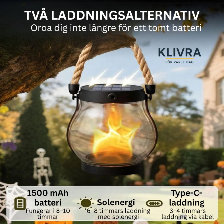 GlowFire™ – Solenergi och eldliknande sken i perfekt harmoni