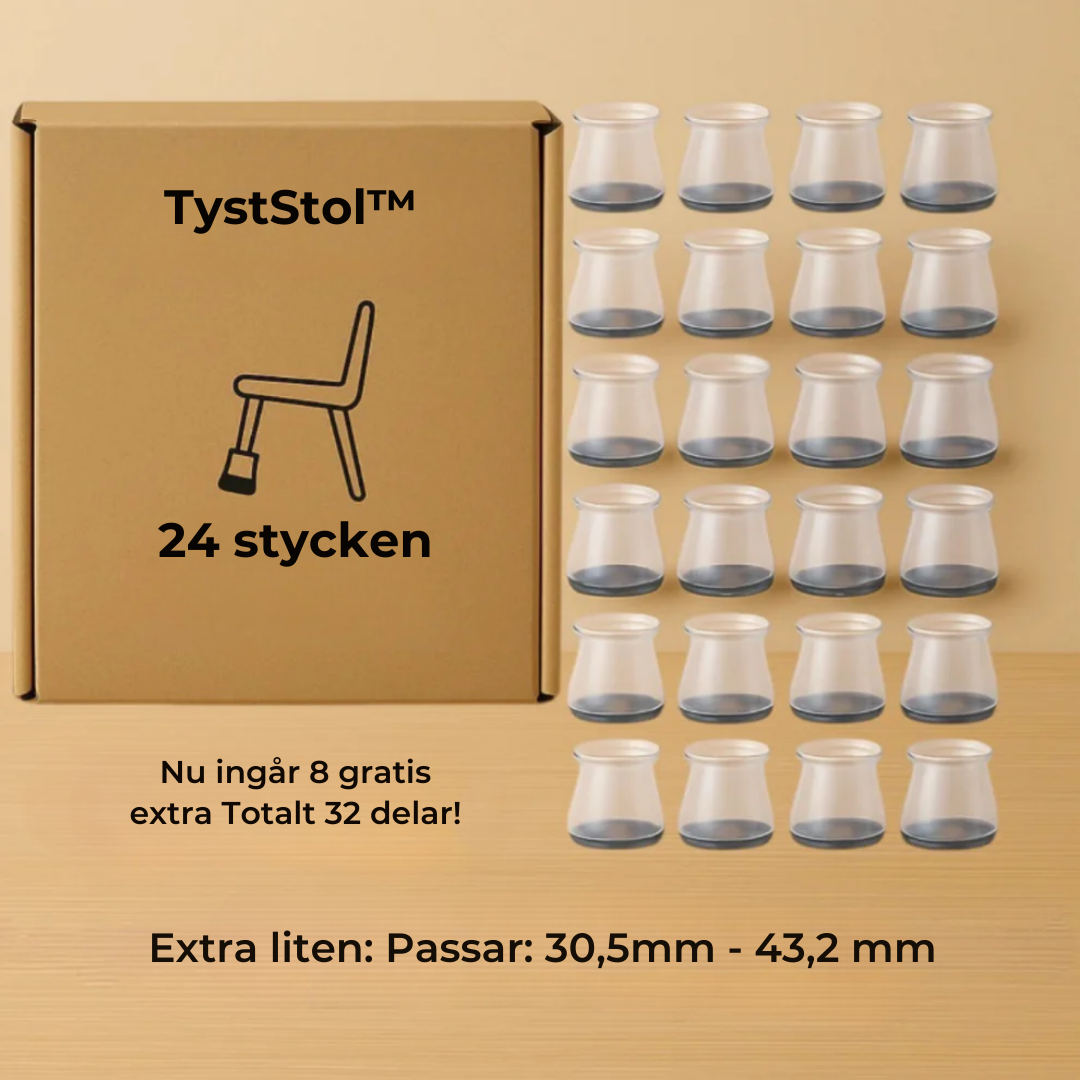 TystStol™ – Skyddar golvet och dämpar ljudet diskret!