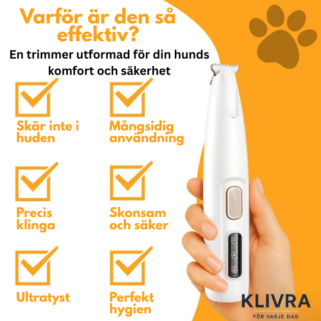 PälsPote™ – Skonsam trimmer för tassar och känsliga områden
