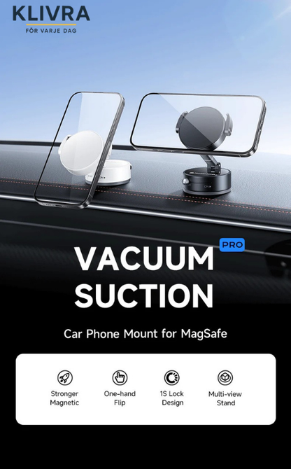 MagHold™ – Stabil mobilhållare med kraftig sugkopp och MagSafe-stöd